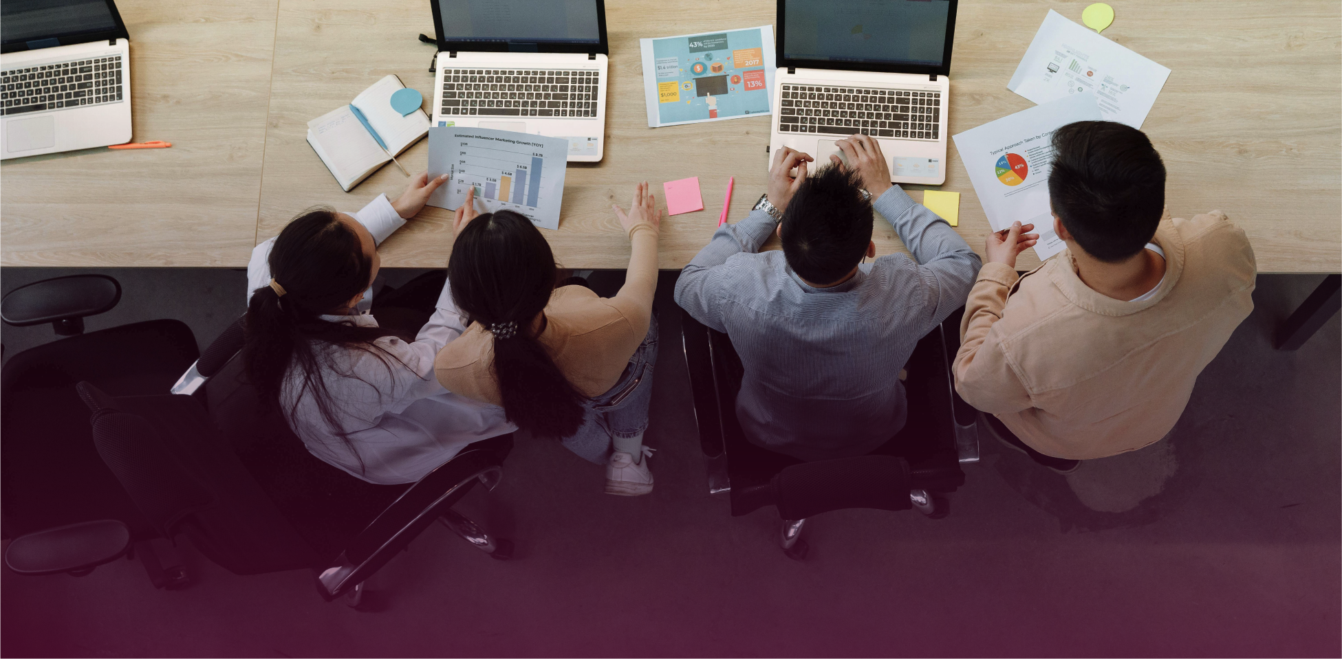 People collaborating around a table